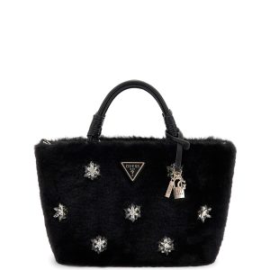Mini borsa a mano SHAIDA pelliccia sintetica con strass GUESS